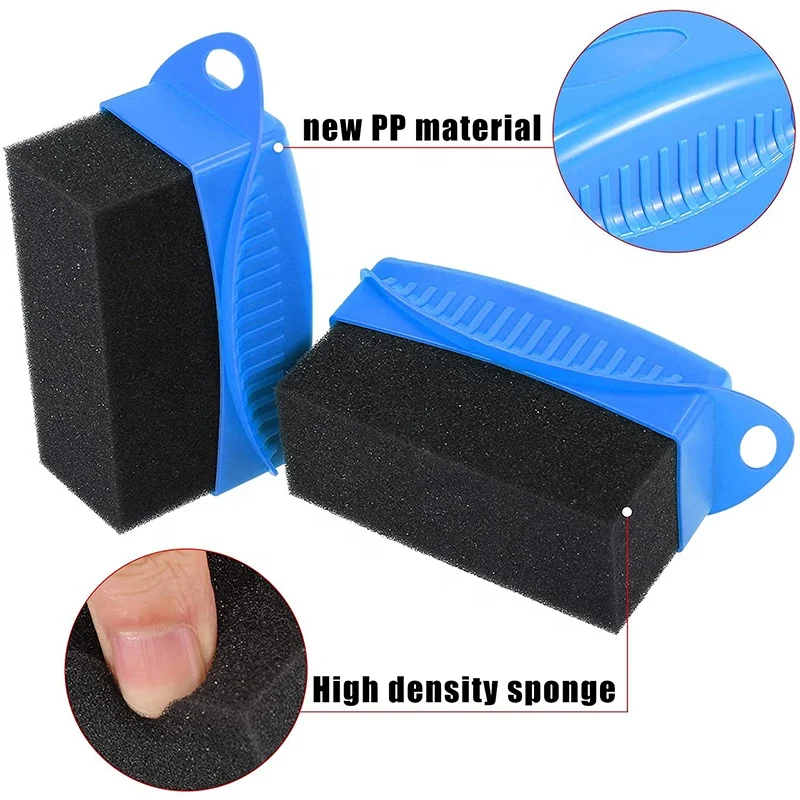 Car Care Dry Towel Tire Brush Applicator Car Waxing Sponge Car Polishing Sponge With Cover