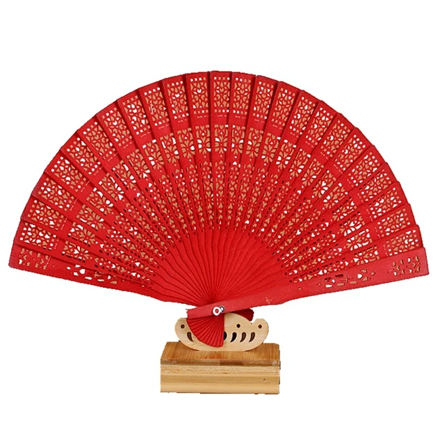 
Персонализированные ручные вентиляторы для foldinga по запросу клиента с деревянными ребрами 