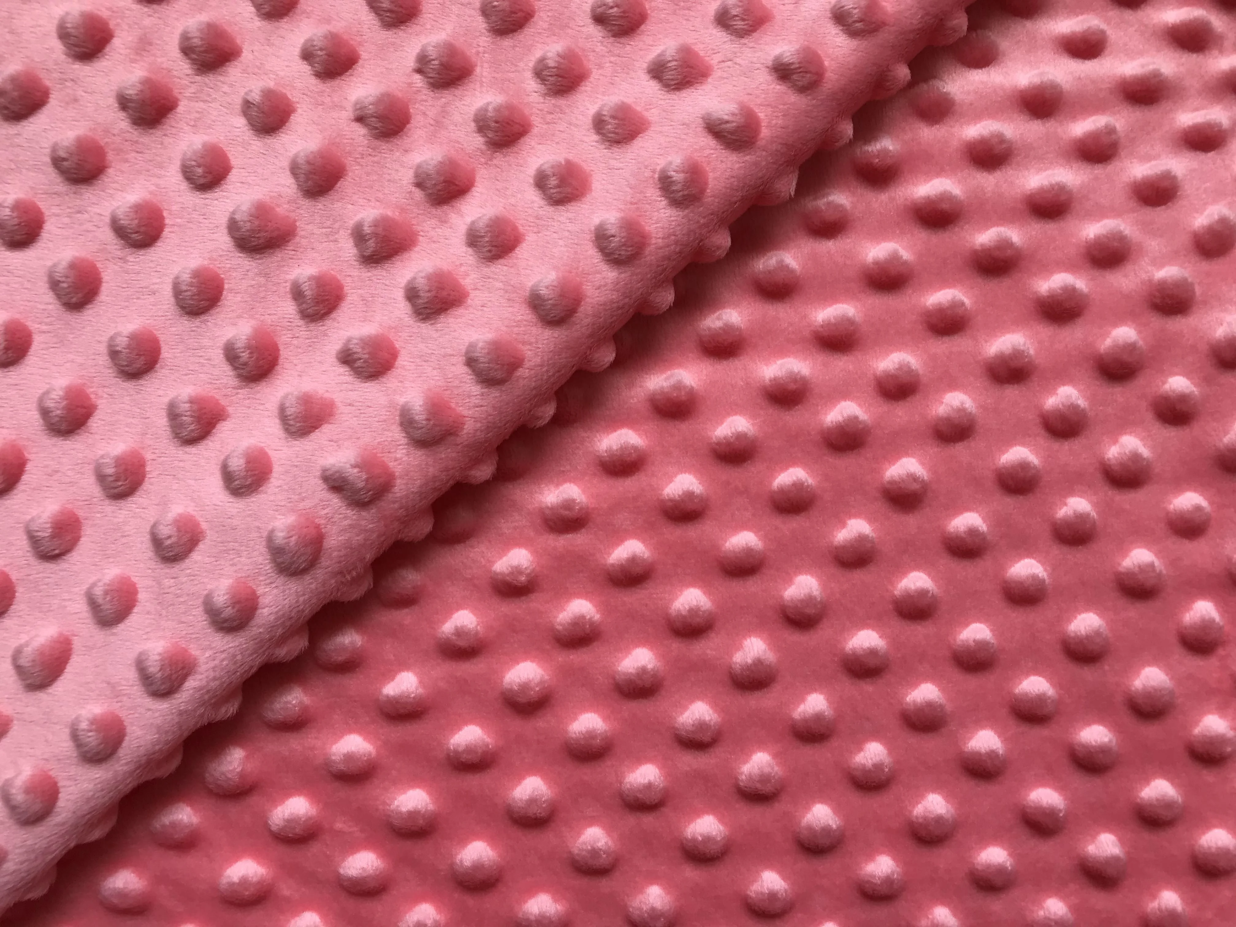 Super Soft Cuddle Fleece Plush Embossed Polyester Super Soft Bubble Baby Blanket Minky Dot Plush Fabric