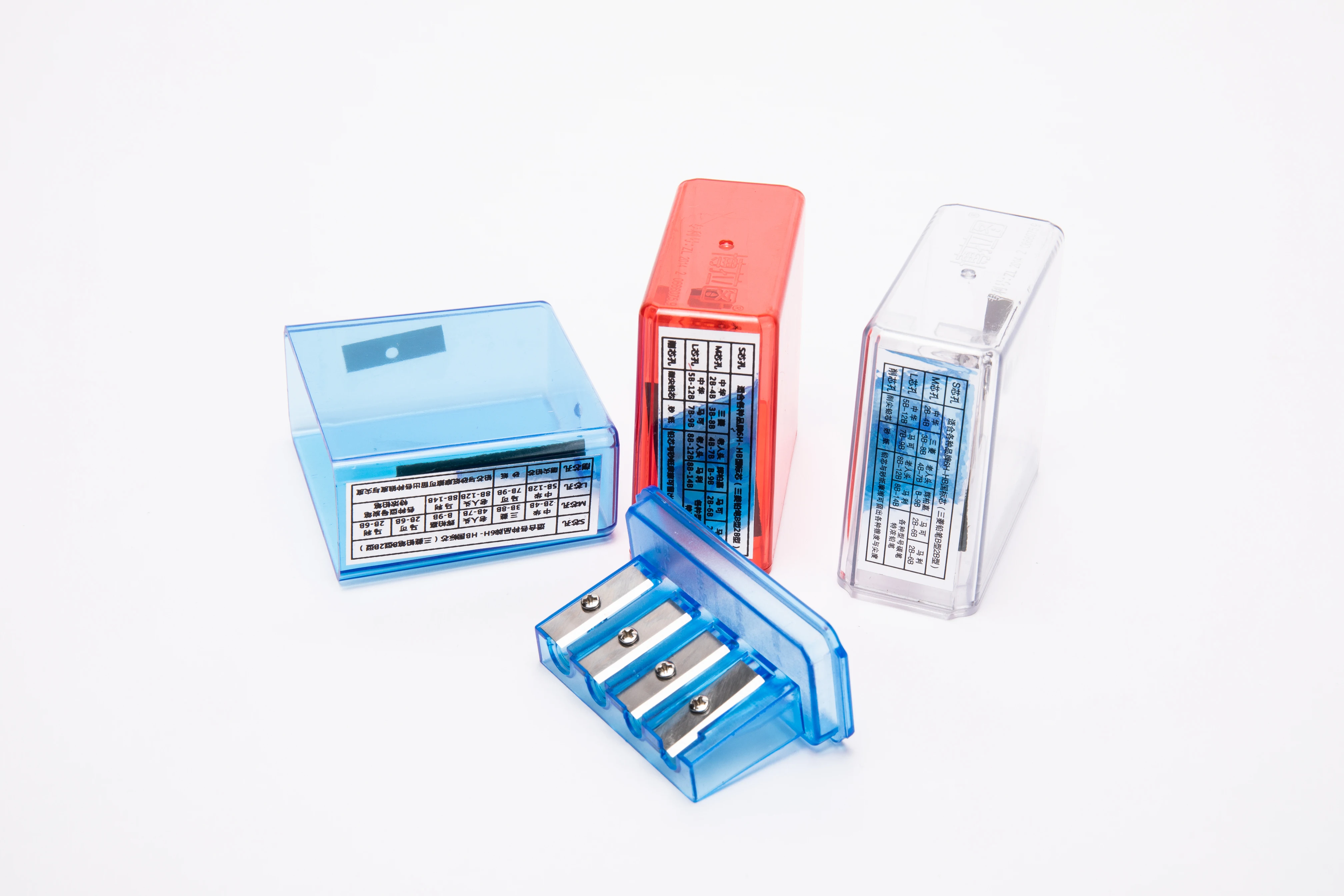 Оптовая продажа, точилка для карандашей с четырьмя отверстиями для рисования скетчей, для художественного использования