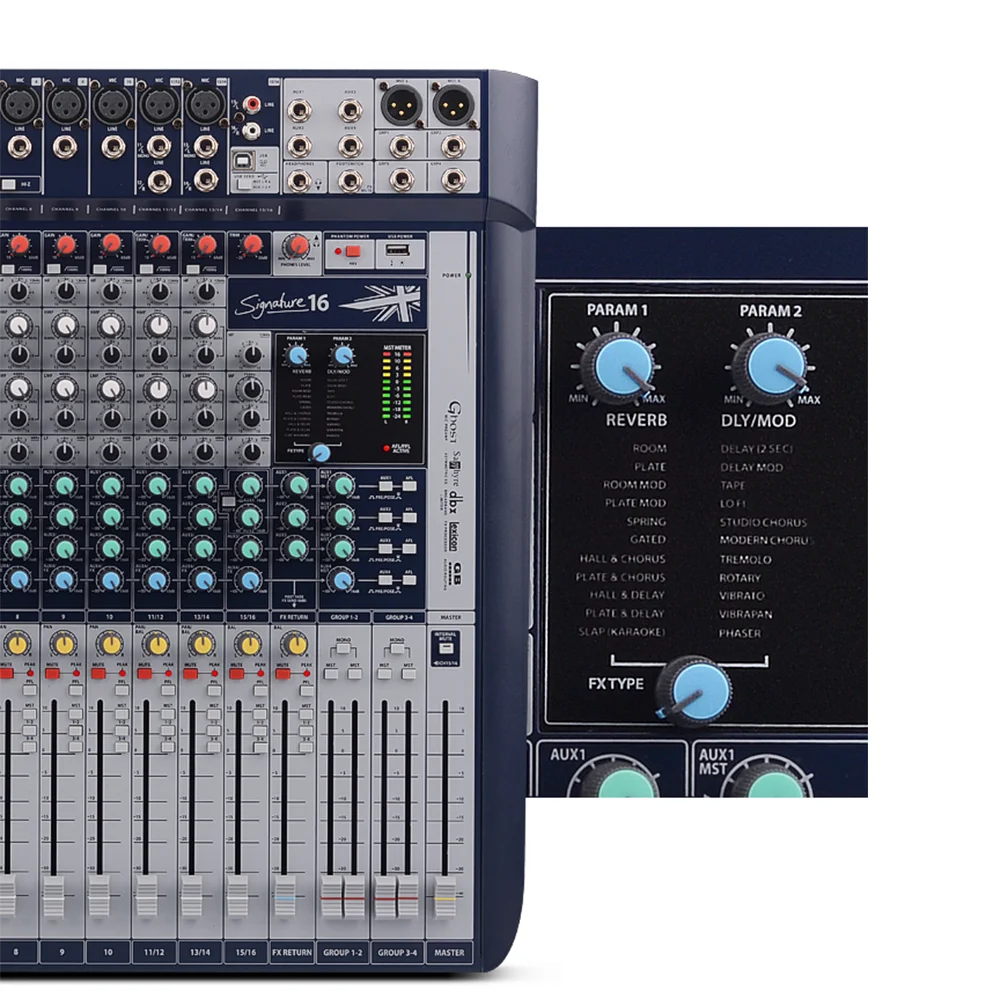 Звуковой микшер Soundcraft 16 каналов для пения на сцене