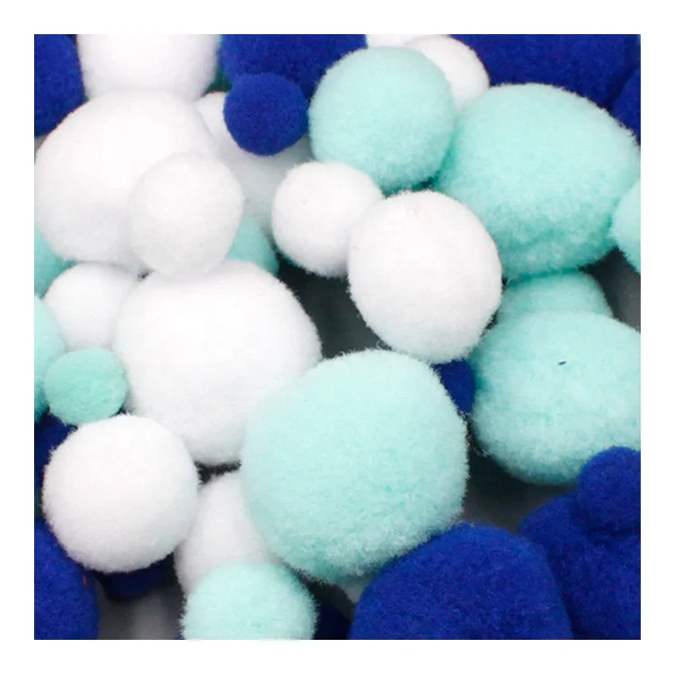 Fur Hairy Fluffy Soft Pom Poms Pompoms Ball Handmade Kids Toys Decoration Decor DIY Sewing Craft Supplies