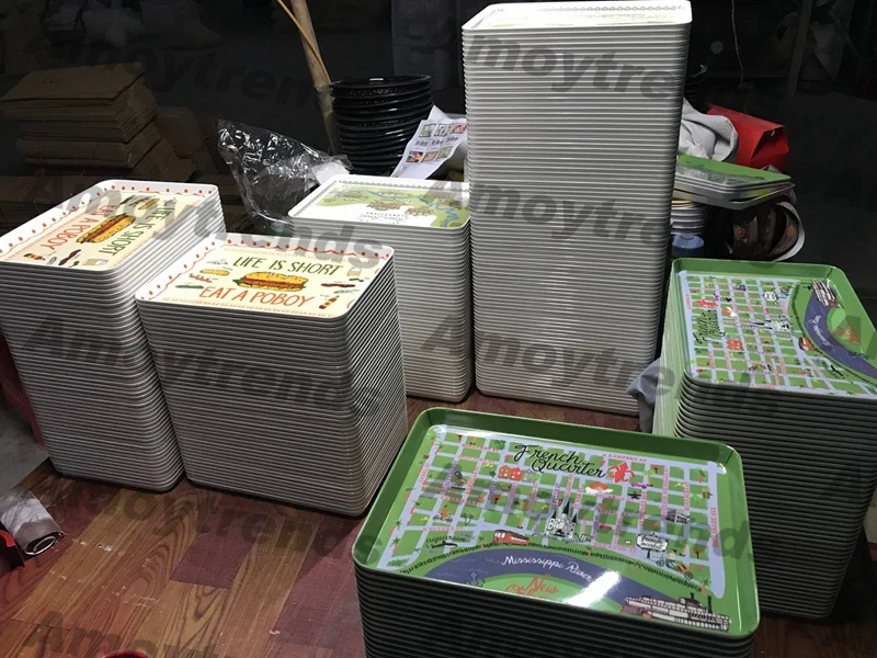 New Orleans calories count Rectangular OEM branded Custom print promotional melamine tray