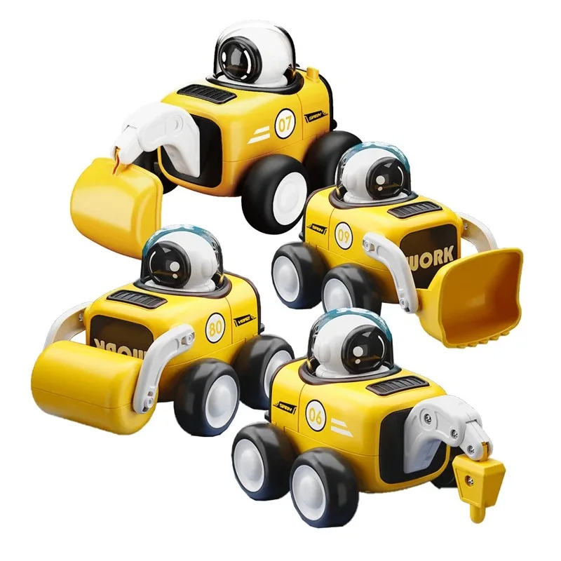 2023 new baby inertial car toy interactive game press friction car mini cartoon animal car children 3-8