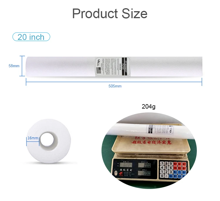 Portable Pp Filter Cartridges Cotton Sediment Water Filter Cartridge For Water Treatment Reverse Osmosis System