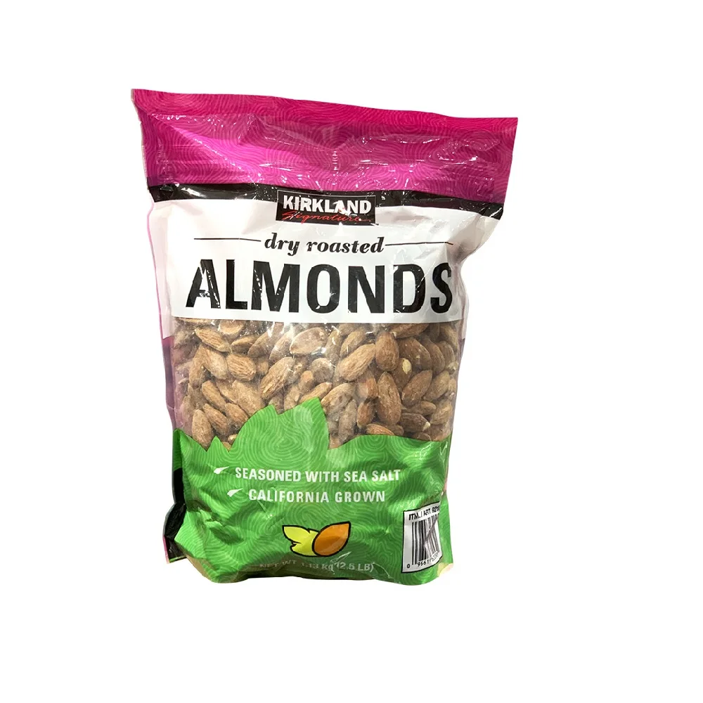 Custom Printed Wholesale Window Stand Up Large Bags With Zip Heat Seal Food Stand Up Bags For Badam Almond Nuts