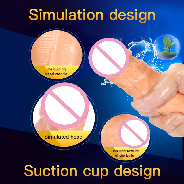 Hot Sell Wholesales Soft Silicone Realistic Penis Thrusting Anal Large Women Sex Toys Dildo