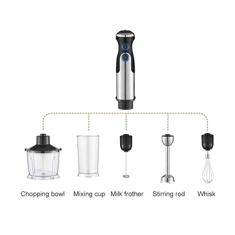 2022 New Stainless Steel Hand Blender Set High Power Hand Blender