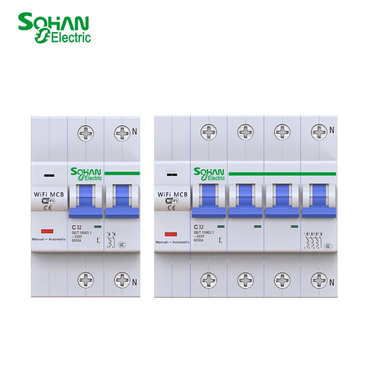 Smart Wifi circuit Breaker Mcb Mccb Automatic Switch Overload Short Circuit Protection Tuya Smart Home MINI 10000times 100-230V