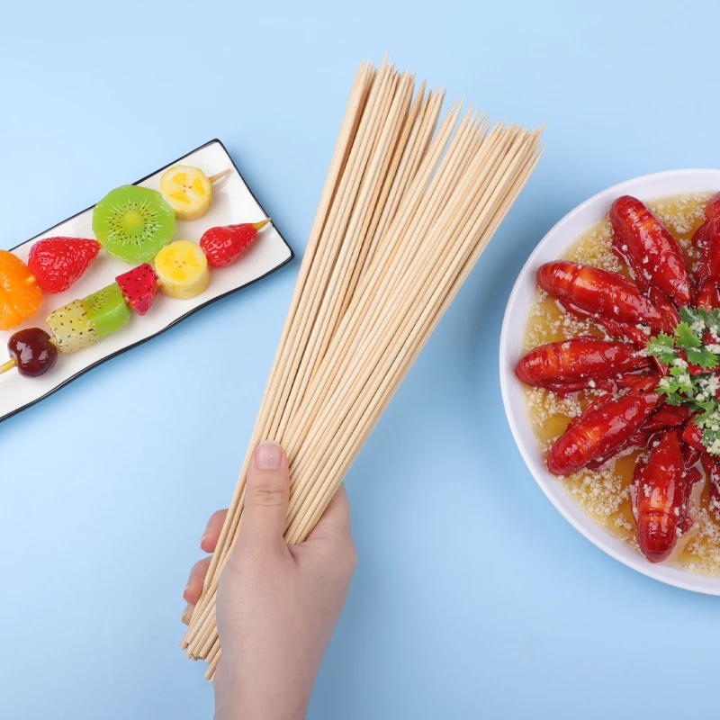 Nontoxic and harmless chinese disposable bamboo kebab bamboo bbq sticks barbecue skewers suitable for picnics