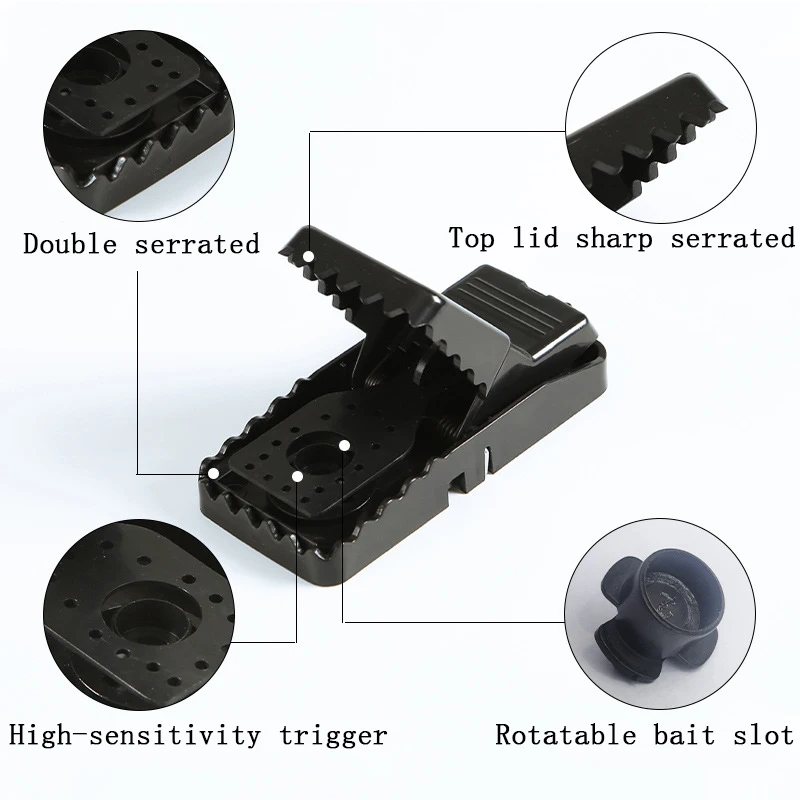 Smart Self-locking Mousetrap Safe Firm Transparent Household Mouse Catcher Plastic Mice Reusable Indoor Outdoor Rat Trap