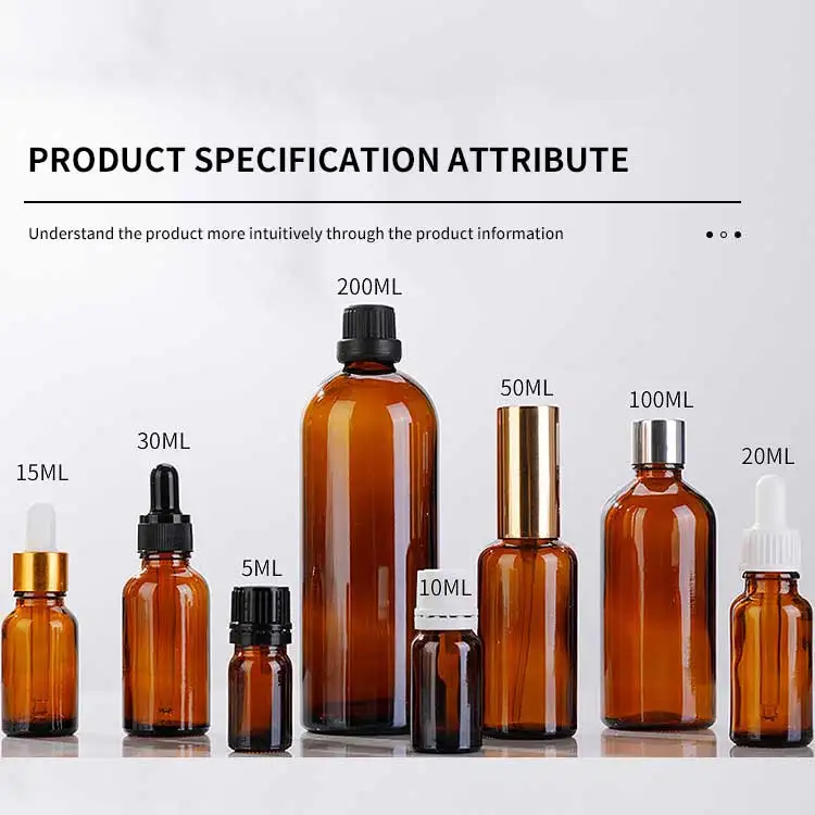 Black Packaging And Tilt 10ml Beautiful Jars Sets Bamboo Lid Pump Ampoule Mini Can Glass Cosmetic Bottle