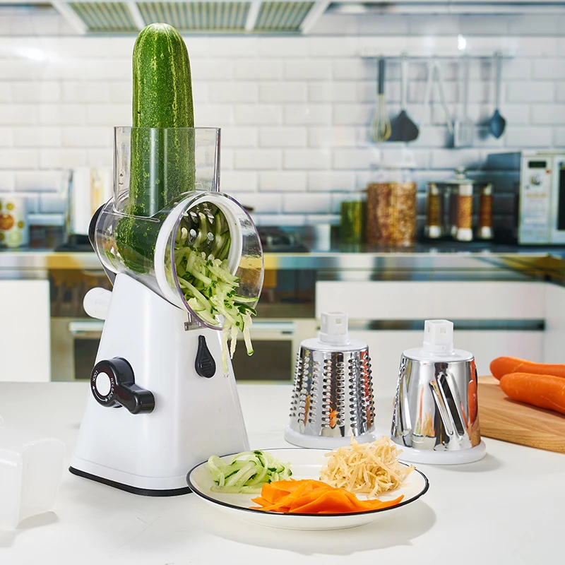 ABS Kitchen Vegetable Chopper Multifunctional Hand Fruit Vegetable Spiral Slicer 3  in 1 vegetable slicer and chopper