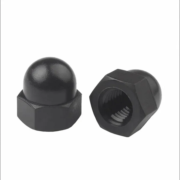 DIN1587 M3 M4 M5 M6 M8 M10 Black Nylon Cap Nuts Decorative Cover Semicircle Plastic Acorn Hex Cap Nut