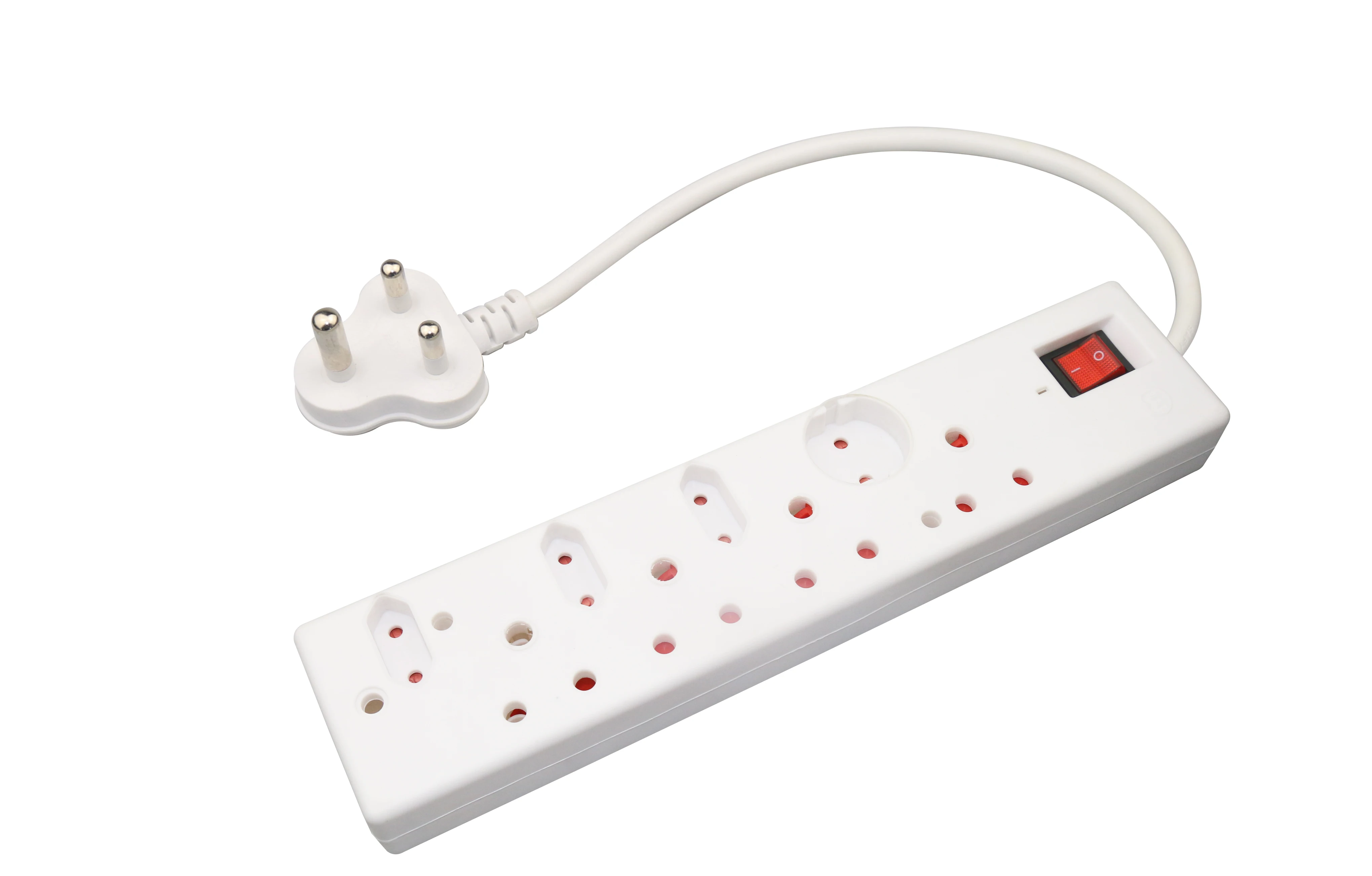 3 way outlets power strip for south africa and india with 2 usb and switch/3 outlet power strip with usb ports