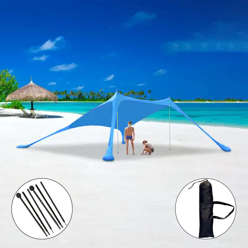 Tent shade beach Peakout 2024 hot sale New Style Portable Premium Outdoor Shade Beach Tent Sun Shelter