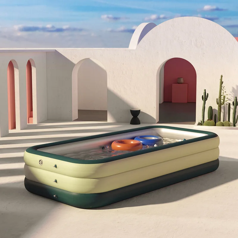 Hot-selling Big Folding Automatic Inflate Outdoor Garden Indoor photos kids Plastic Pvc china inflatable adult swimming pool