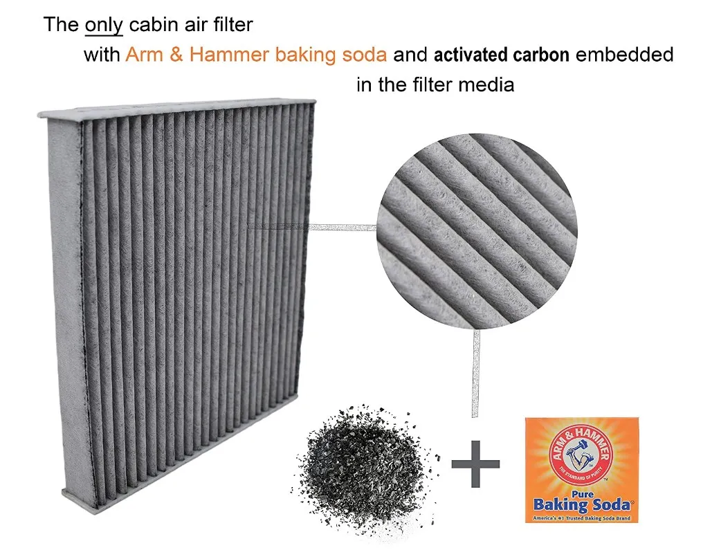 Фильтр Воздуха Салона FRAM CF10285 Fresh Breeze с ручкой и молотком для соды активированного угля (2 шт. в упаковке)