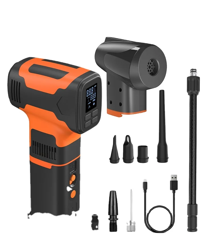 12 2v Portable Air Compressor Car Air Pump Universal Universal Electric Compressor for Vehicle LCD High Definition Display 300mm