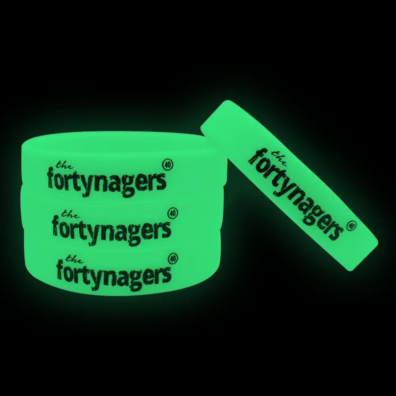 Wholesale custom logo Silicone Slap Bracelet silicon snap band night glow wristband glow in the dark wristband