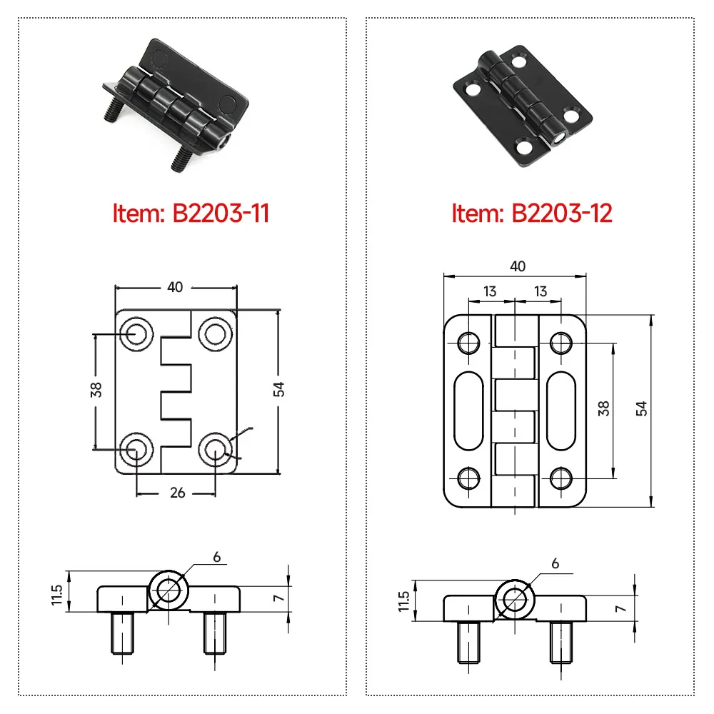 Thcoo Iron or Stainless Steel Industrial Door Black Butt Hinge Torque 180 Degree Flat Hinge for Electrical Cabinet Door