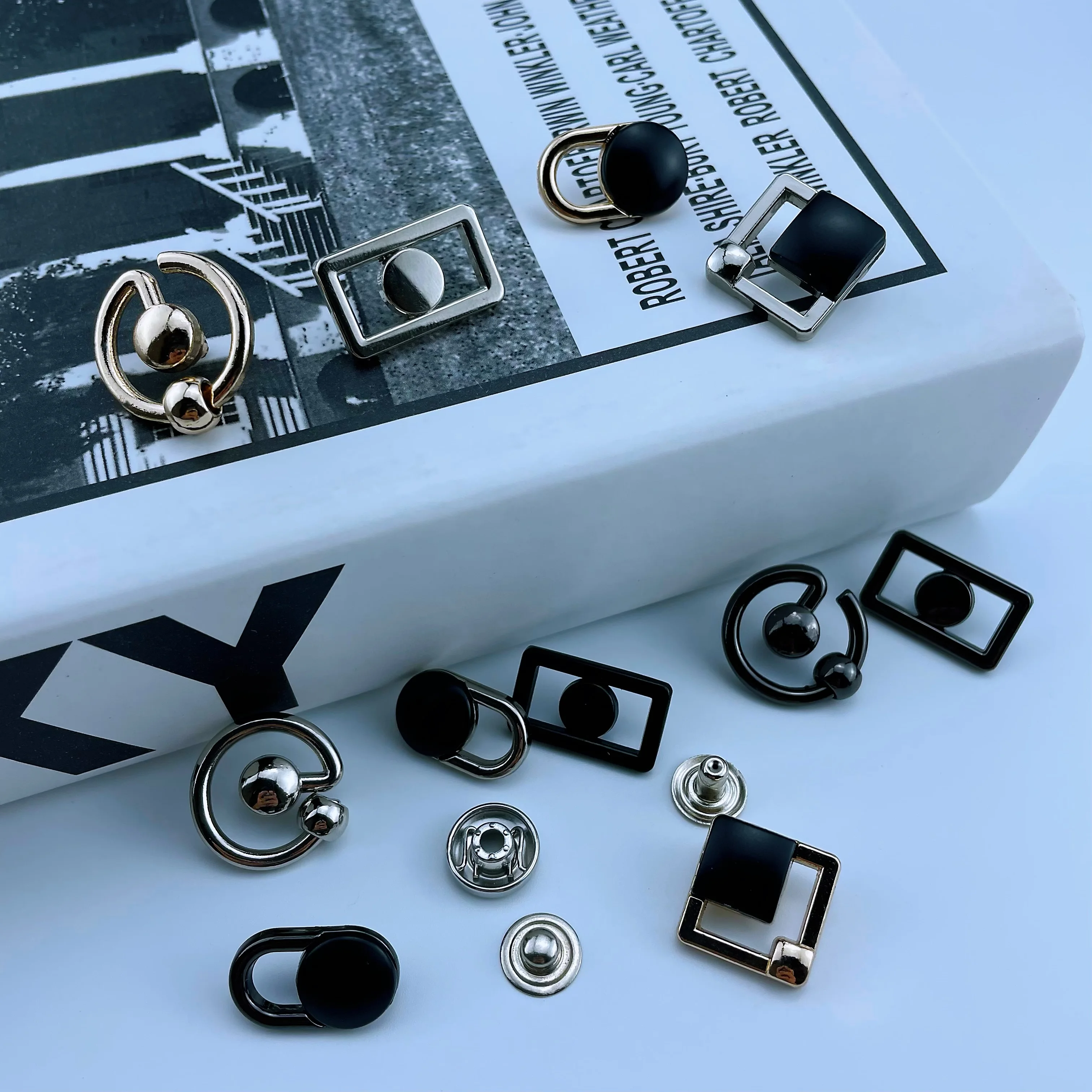Snap Fastener 4 Part Snaps Buttons Press Diplasticsewing Men's Shirt Button Major Underwear Accessories Alloy Metal Plating