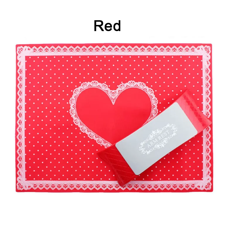 2022 professional Silicone Nail Art Mat foldable Washable mat Arm Rest Nail Pillow Manicure for nail polish remover