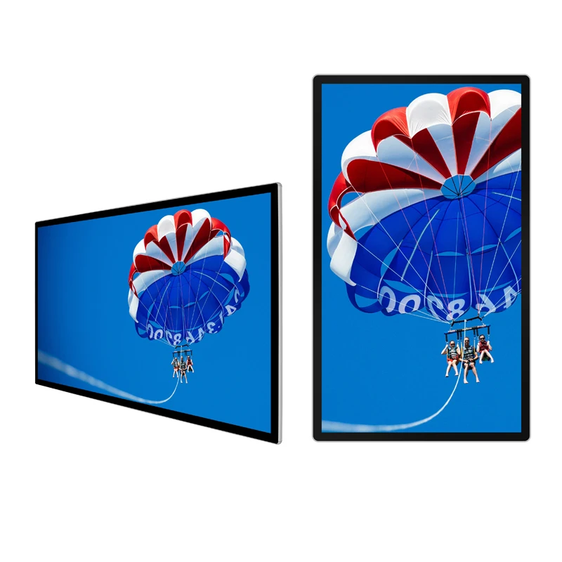 Interactive 4k monitor waterproof wall mounted digital signage LCD display with advertising screen