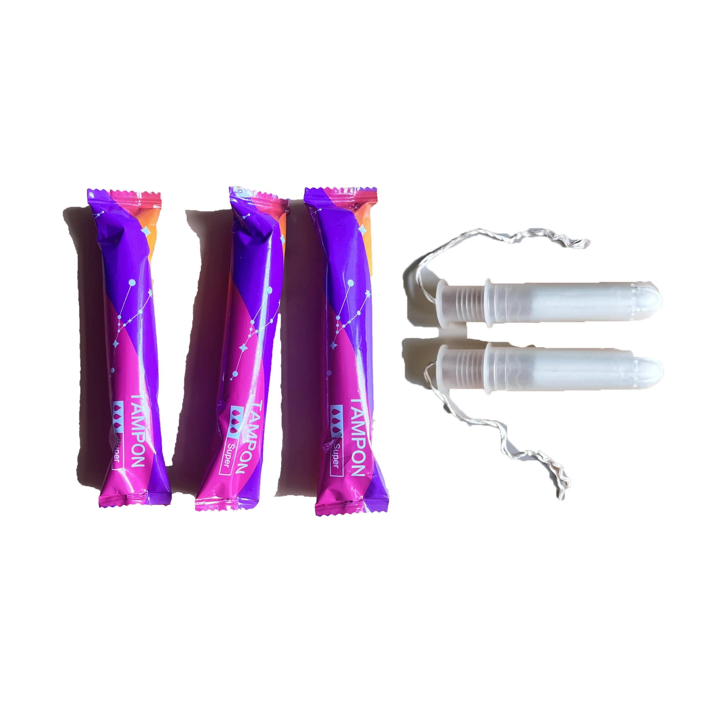 Disposable Nature 100% Cotton Super Flow Women Sanitary Tampon With Private Label