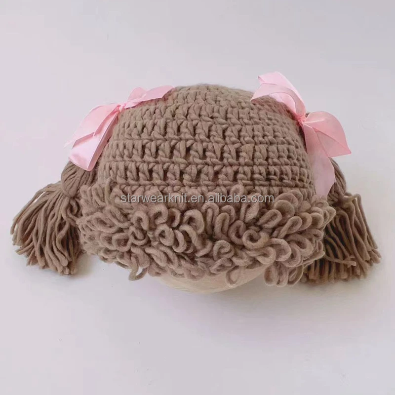 Handmade kids Knitted Braid Hat Mea Culpa Beanies Funny Hat Baby Yarn knitted Hats for 2 to 8 Children Girls
