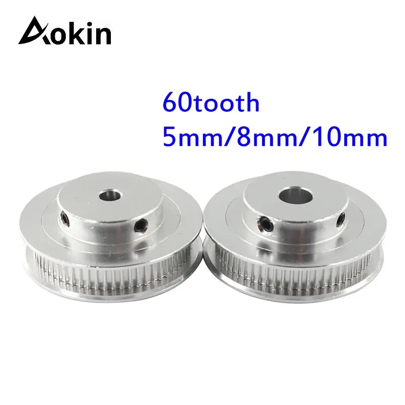 3D Printer Parts GT2 Timing Pulley 30 36 40 60 Tooth Wheel Bore 5mm 8mm Aluminum Gear Teeth Width 6mm 2GT Accessories For Reprap