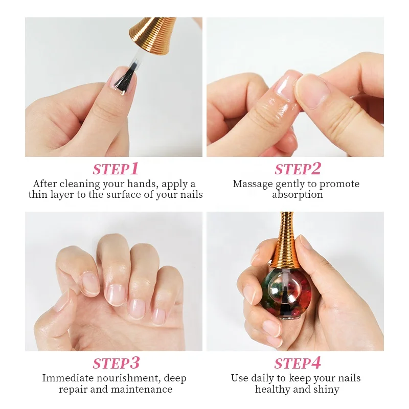 Scented Flavors Cuticle Revitalizer Oil Pen Nail Wholesale OEM Nutrition Oil Repair Nails Polish With Flowers With Brush Tip