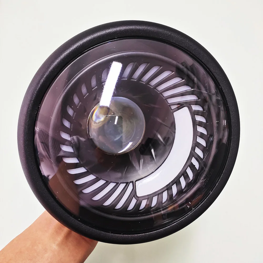 12V 6 5 '6 Дюймов Круглая светодиодная фара мотоцикла спираль DRL Hi/короче спереди и длиннее сзади) луч сборки ретро мотоцикл угол глаза для фары головного