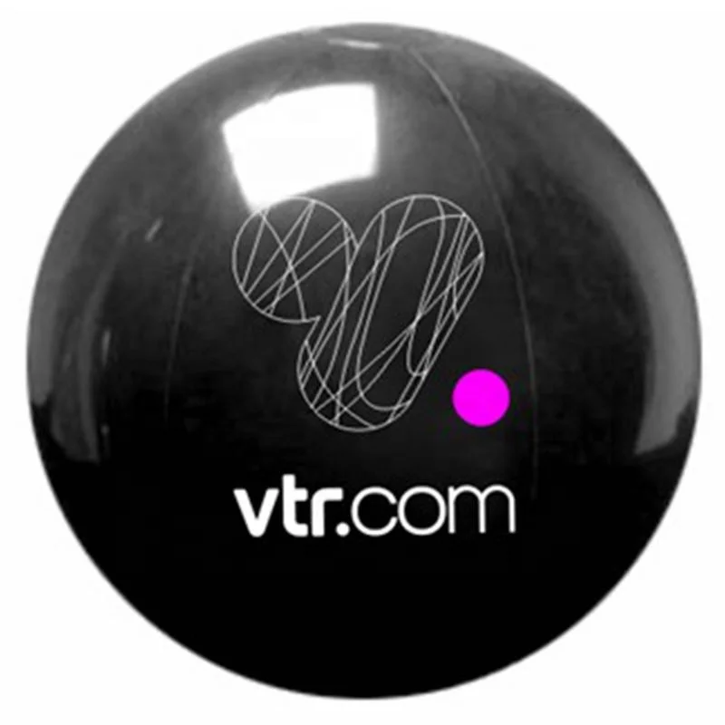 Black pvc inflatable beach ball for promotion