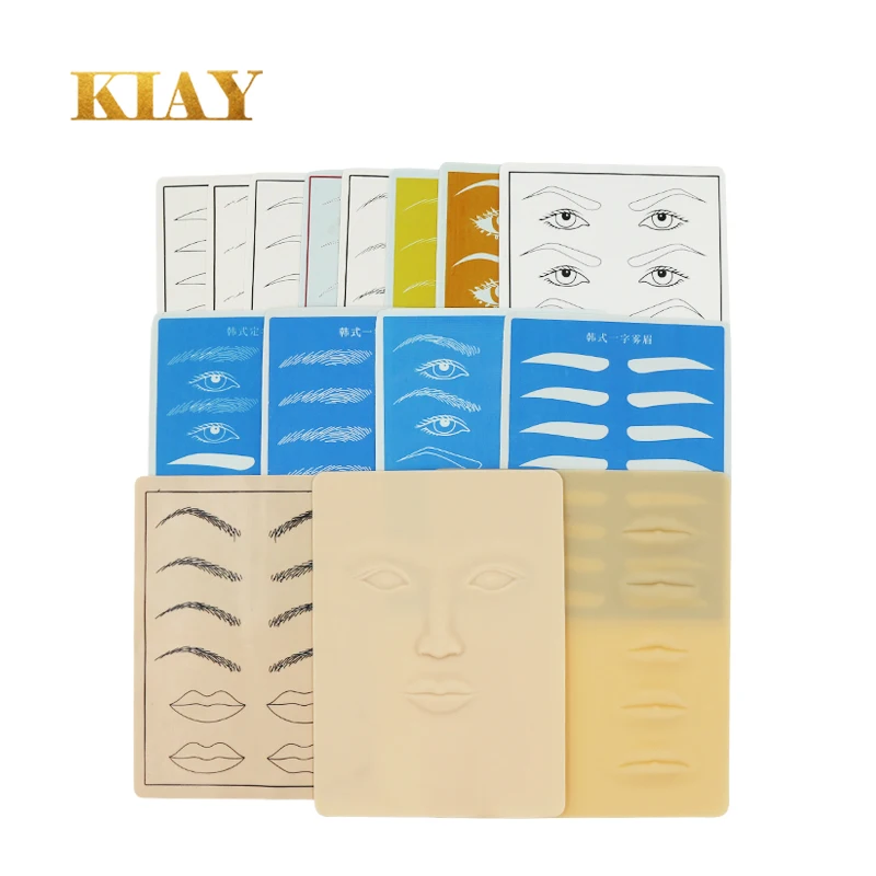 Private Label Microblading Latex 3D Eyebrow Makeup Skin Pad Sheet Tattoo Practice Skin For Microblading Training PMU Academy