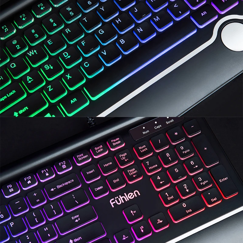 Wholesale cheap office keyboard  high quality 104 keys  LED  mute gaming  wired keyboard custom LOGO high-end office keyboard