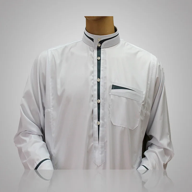 MXCHAN SJH2928 Wholesale muslim men clothing thobe islamic arab thobe moroccan thobe for men