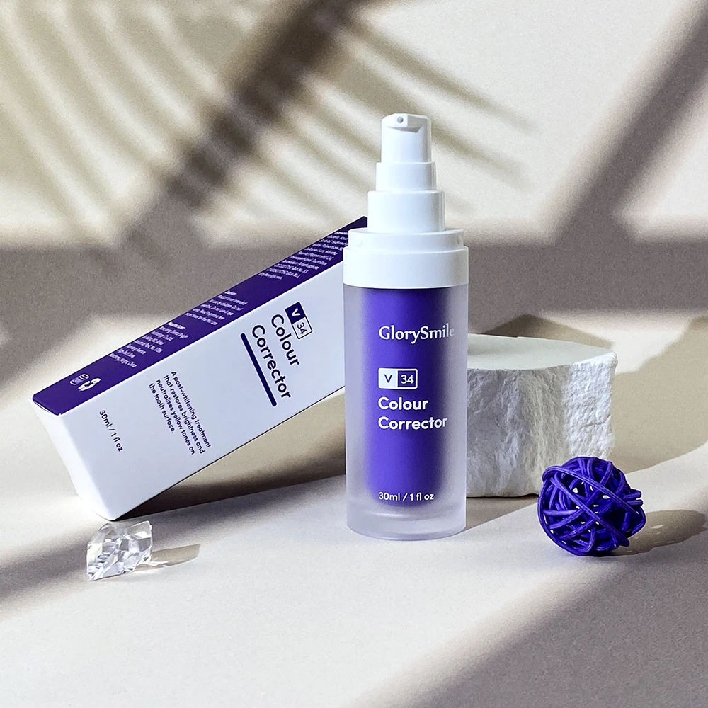 Fast whitening teeth V34 Purple Teeth Color Corrector Whitening Toothpaste For home use