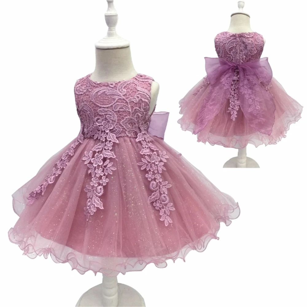 Online store wholesale fashion children embroidery tutu princess wedding birthday party kids baby girls retails dresses