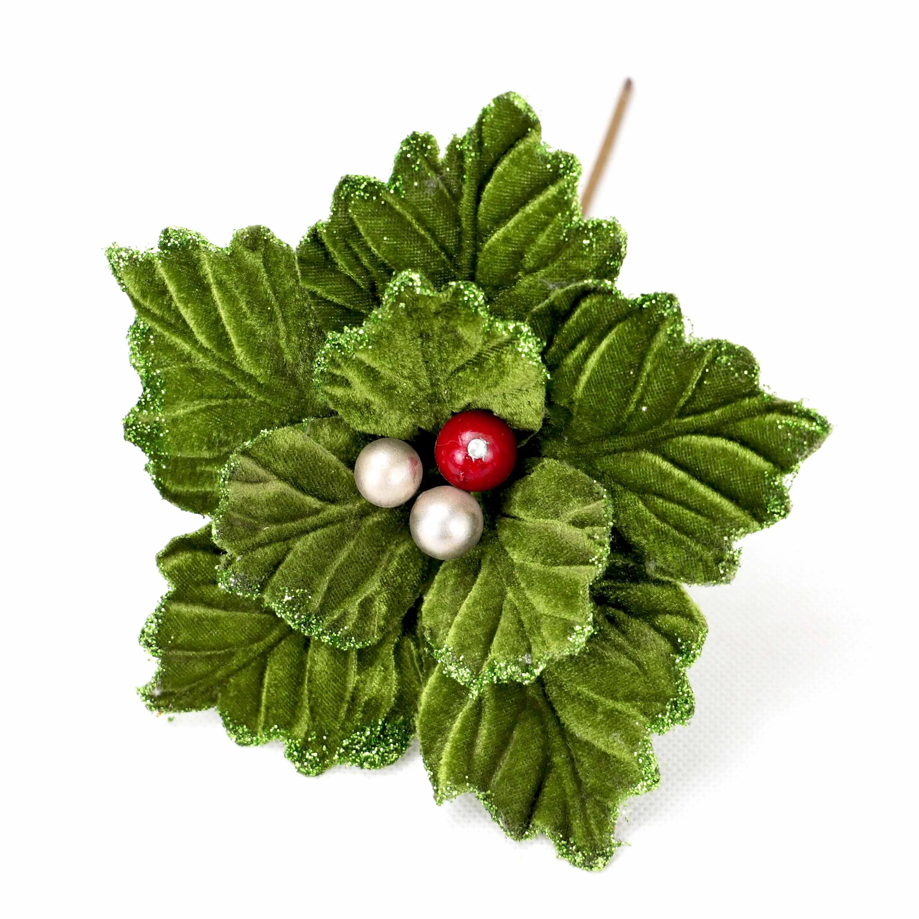 Wholesale Artificial Flower Christmas Decorative Floral Xmas Wreath Garland Accessories Handcrafting Poinsettia