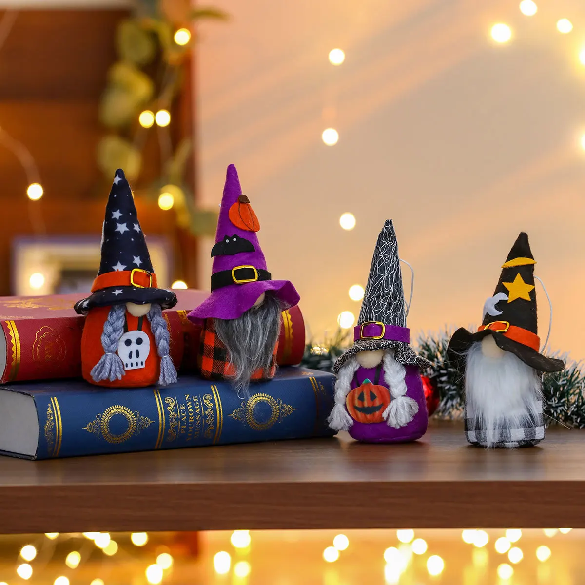 New Cross-border Halloween Arrangement Props Doll Doll Pendant Decorations Halloween Witch Doll Ornaments