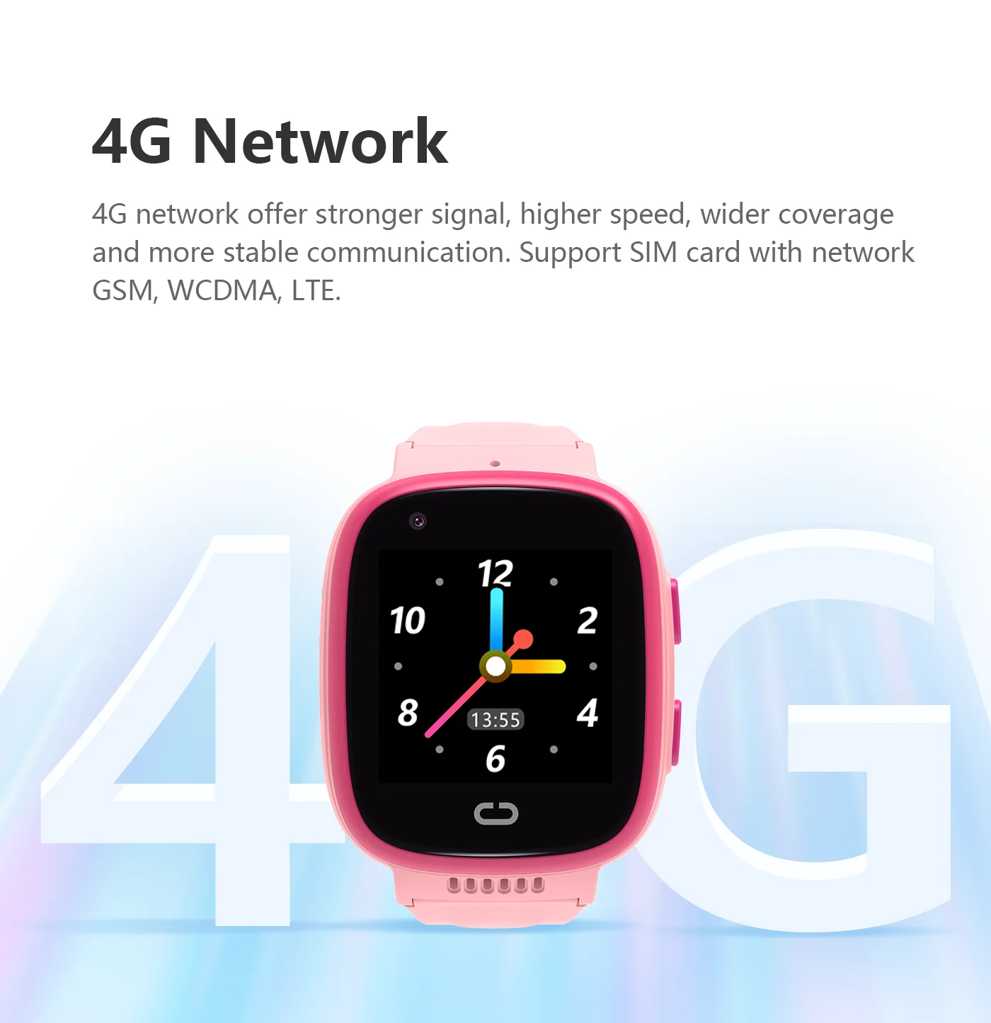 Casmoo 4G Children Positioning Watch HD Video Calling Alarm Clock Disable Mode Multi-function Smart Watch