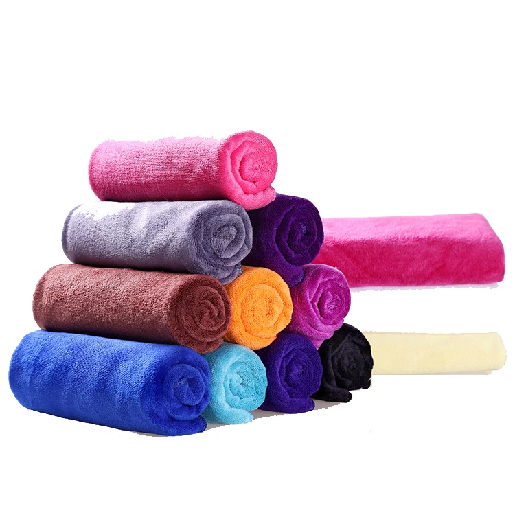 Solid color bathroom product microfiber soft superabsorbent bath towel hotel