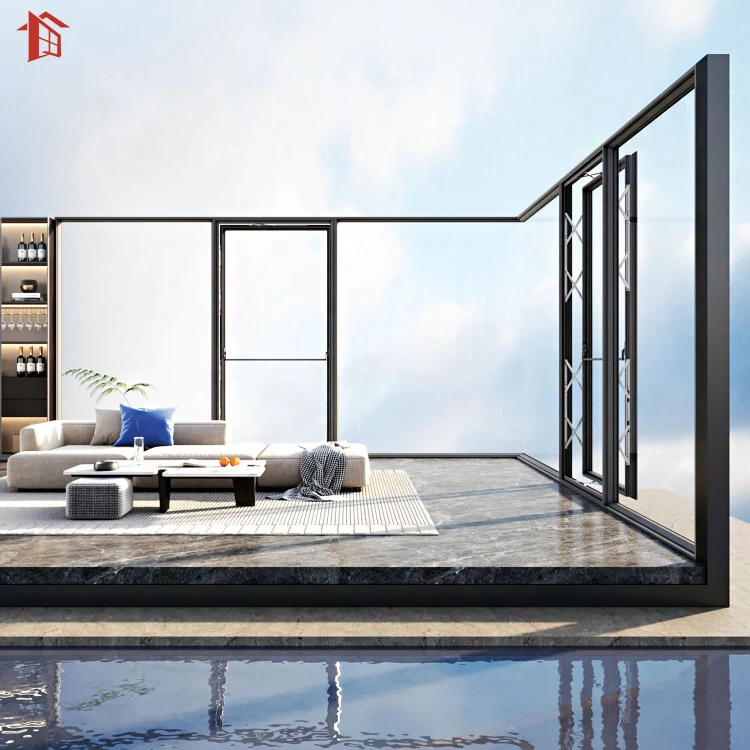 LOVE RONGO Excellent Sound Insulation Thermal Break Aluminum Casement Window With Flyscreen Double Glazed