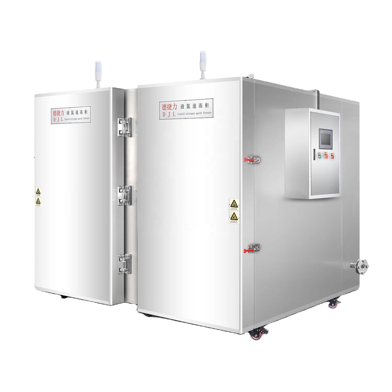 ultra low temperature chest freezer  DJL belt fish / hairtail liquid nitrogen iqf freezing machine