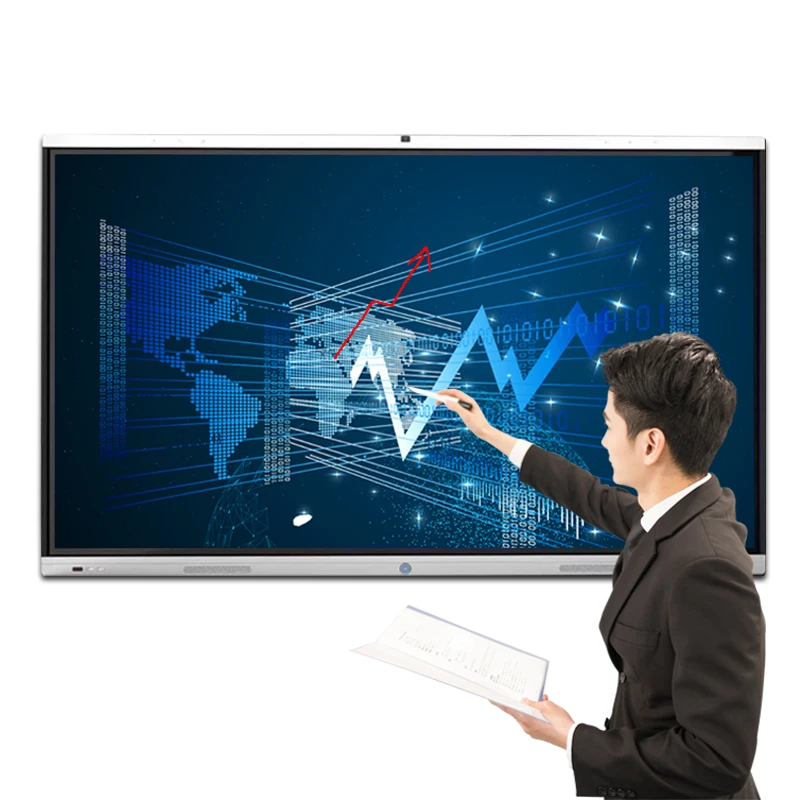 65 inch 4K resolution LCD touch screen monitor all in one whiteboard interactive smart board