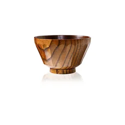 Japanese Style Wooden Bowl Natural Wood Bowls Tableware for Fruit Salad Noodle Rice Soup Kitchen Utensil Dishes Handmade Crafts