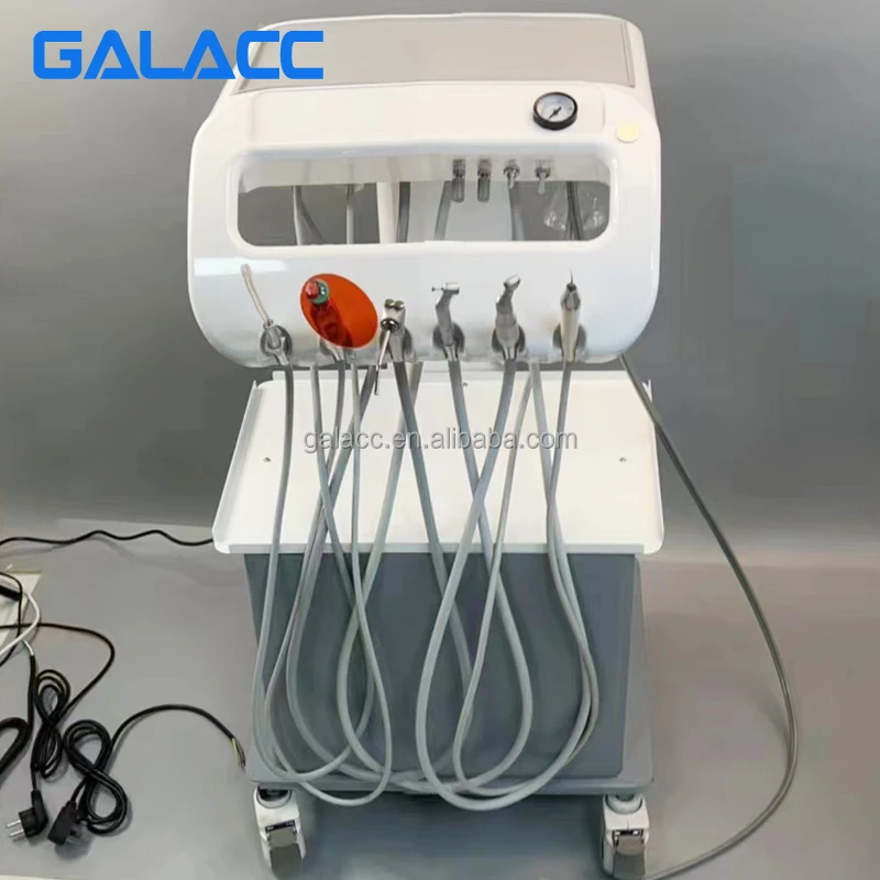 Portable Veterinary Dentist Mobile Dental Unit With Air Compressor Bottle Water And Tap Water Supply Available