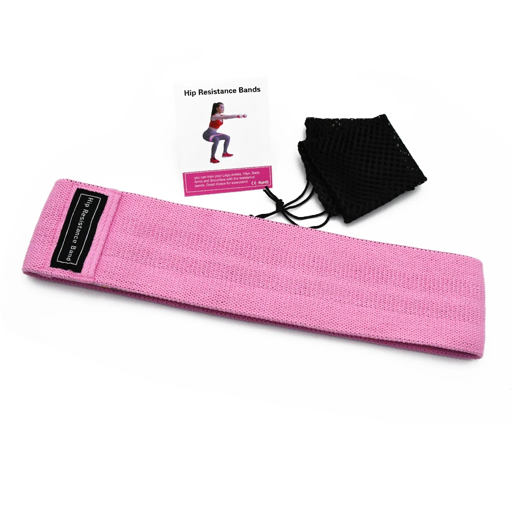 Zakerda Hot Selling Customized Pink Elastic Hip Band Adjustable Marble Resistance Fitness Training Made Polyester Bands