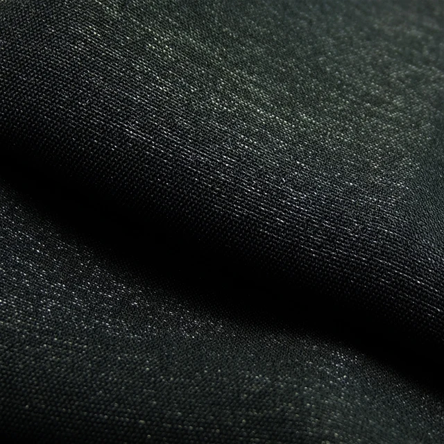 customized color textile material fabric black 100% polyester woven fabric with lurex for arab robe
